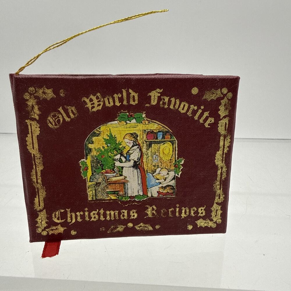Old World Favorite Christmas Recipes Ornament Kurt A. Adler 1982 Mini Book READ